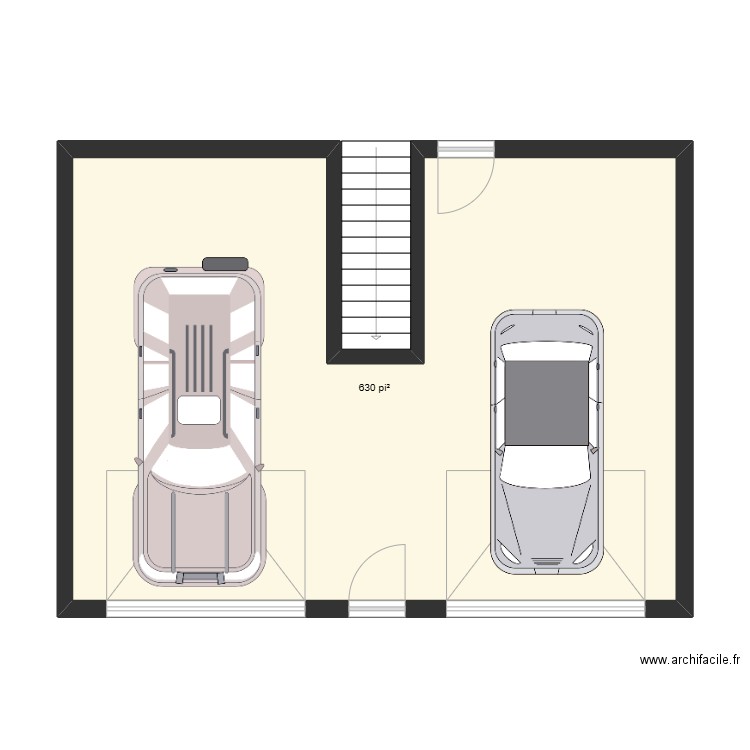 PLAN2. Plan de 1 pièce et 59 m2