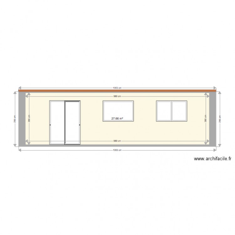 PLAN FACADE OUEST. Plan de 0 pièce et 0 m2