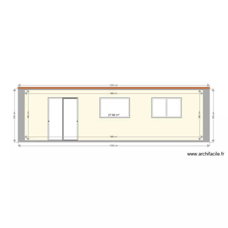PLAN FACADE OUEST. Plan de 