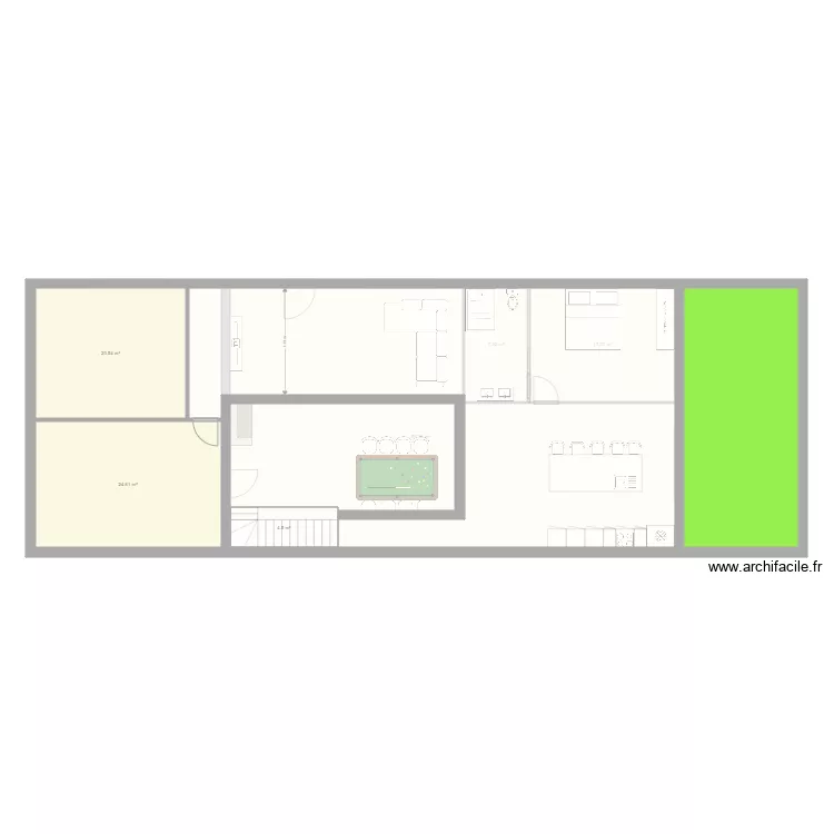 plan 9x15 rdc avec garage. Plan de 