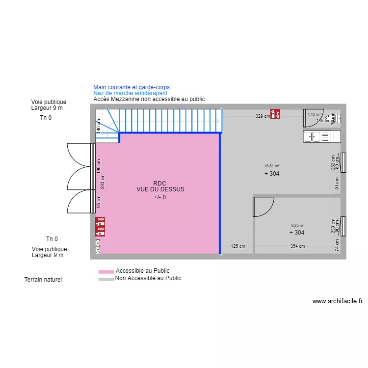 WIMOOV MEZZANINE AVANT TRAVAUX. Plan de 