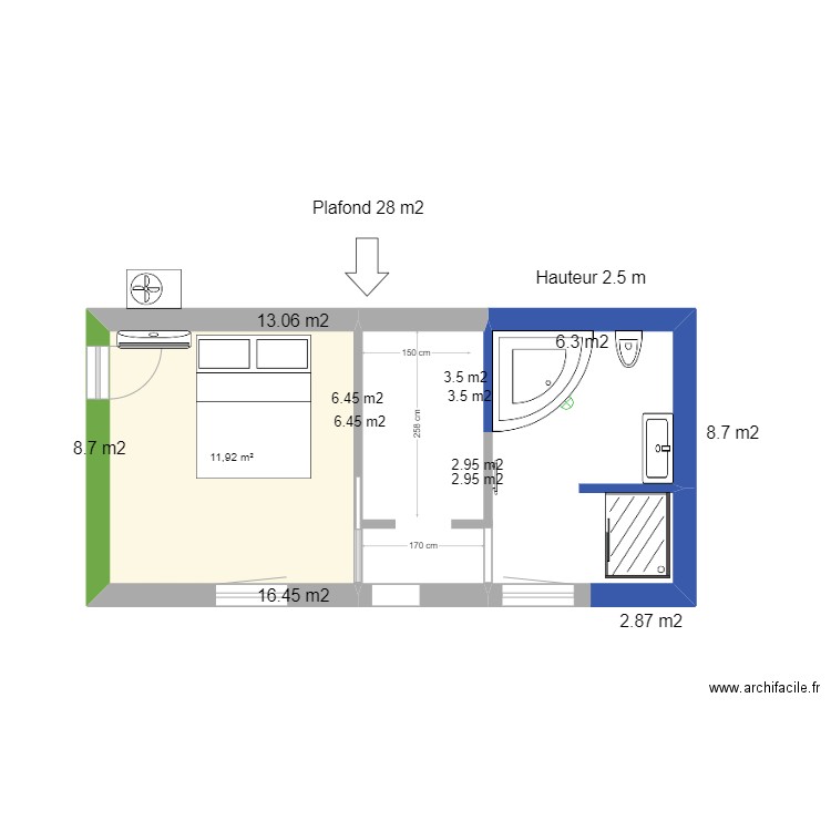 Plan maison étage 2. Plan de 0 pièce et 0 m2