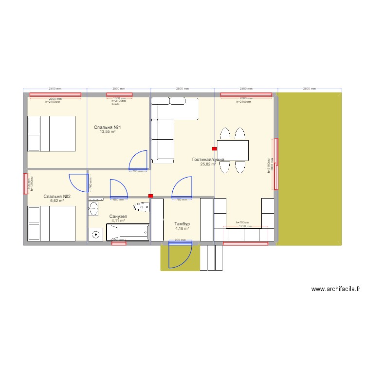 60 44. Plan de 0 pièce et 0 m2