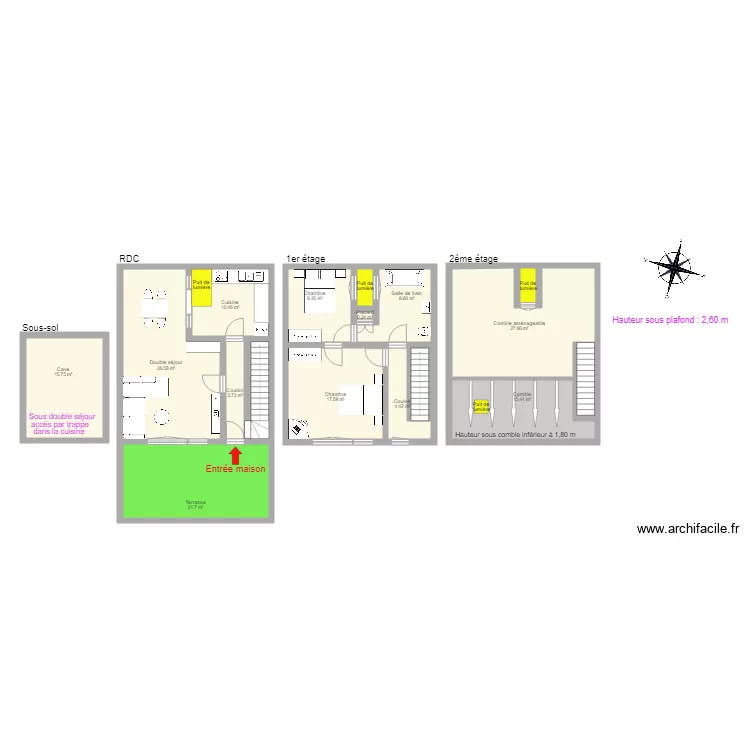 HERGEL maison. Plan de 