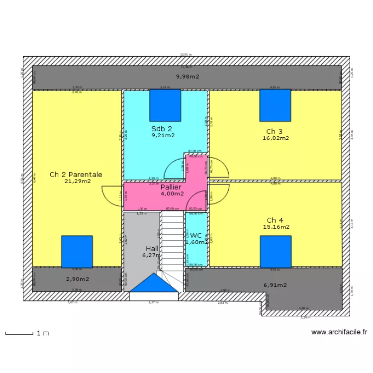 PETIT HERBET etage. Plan de 