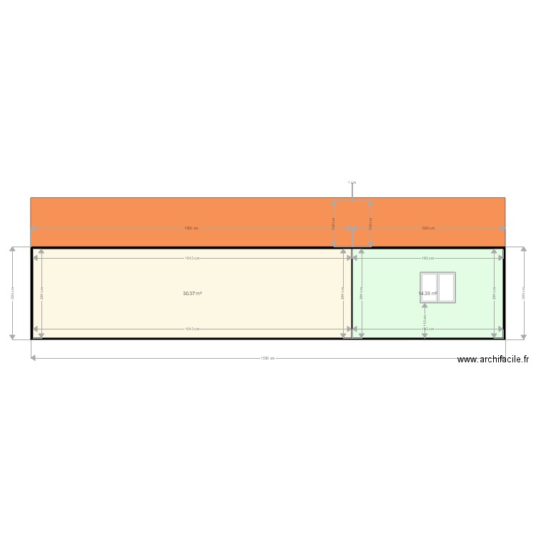 facade 1. Plan de 0 pièce et 0 m2