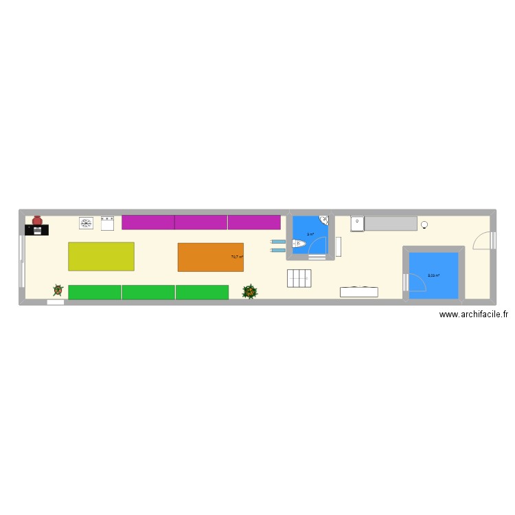 magasin primeur. Plan de 0 pièce et 0 m2