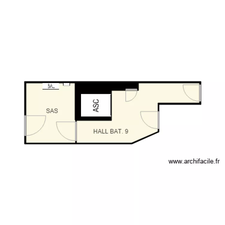 HALL BAT 9 PC SAINT MAURICE. Plan de 