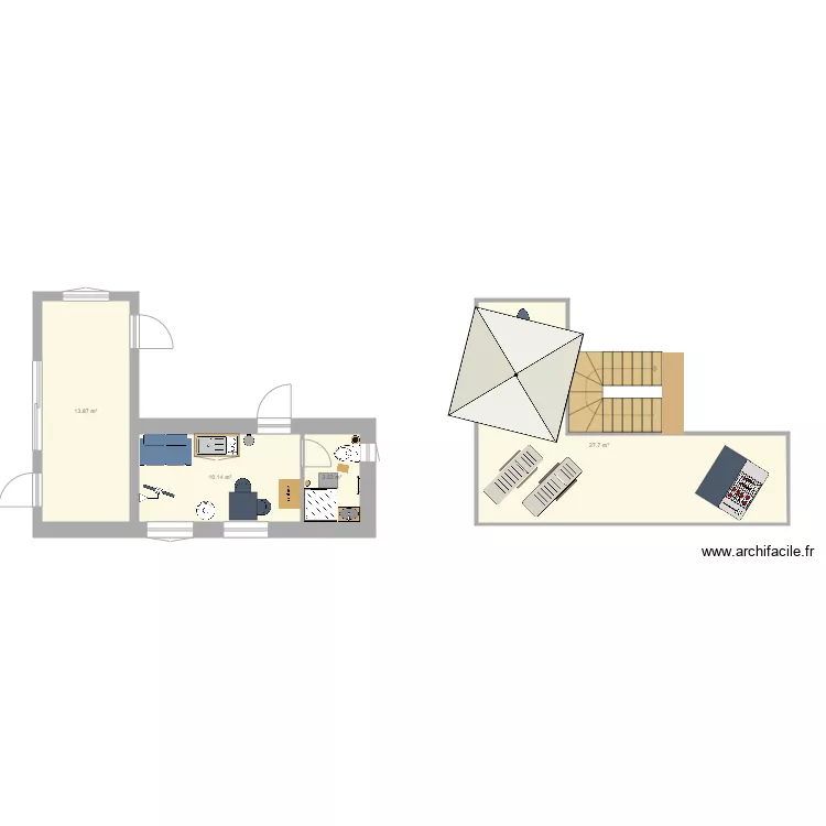 Maison Contain House. Plan de 