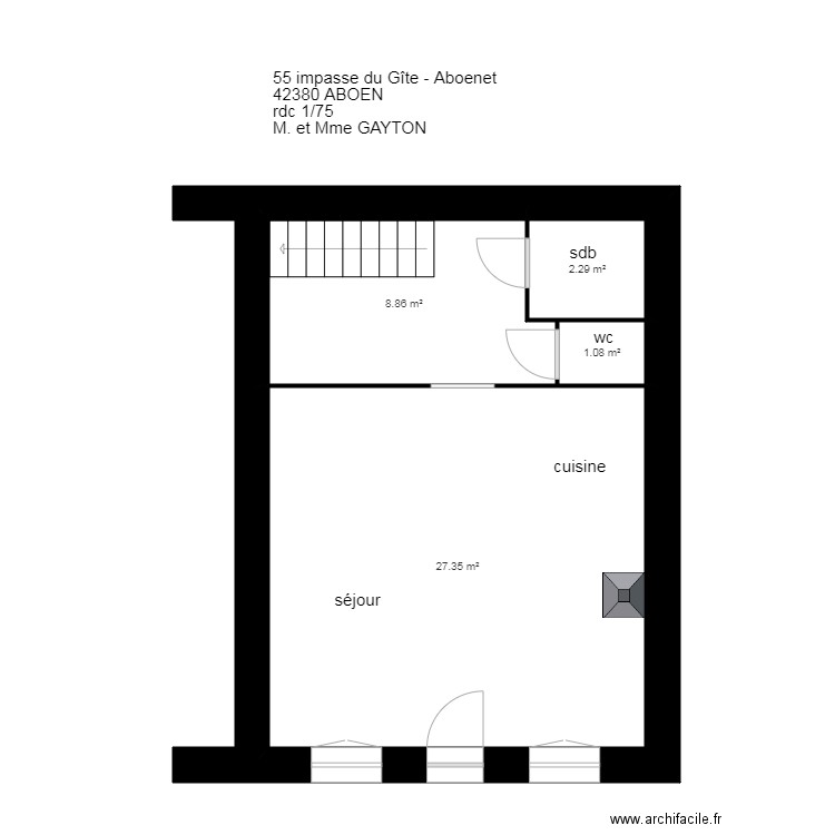 GAYTON Aboen. Plan de 0 pièce et 0 m2