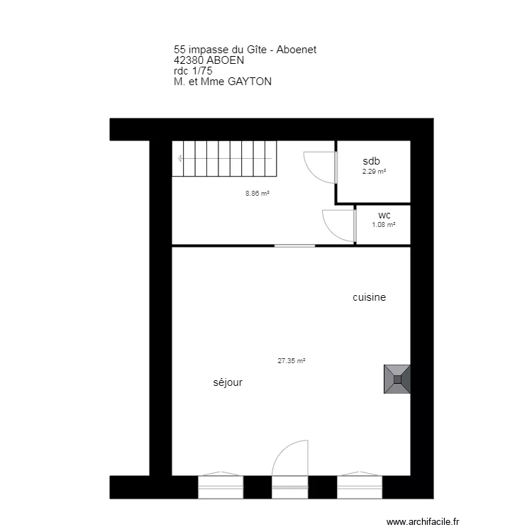 GAYTON Aboen. Plan de 