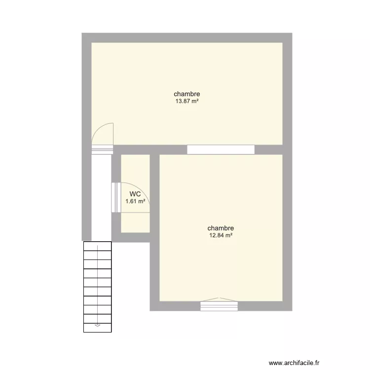 3 &acirc;me sous toit. Plan de 