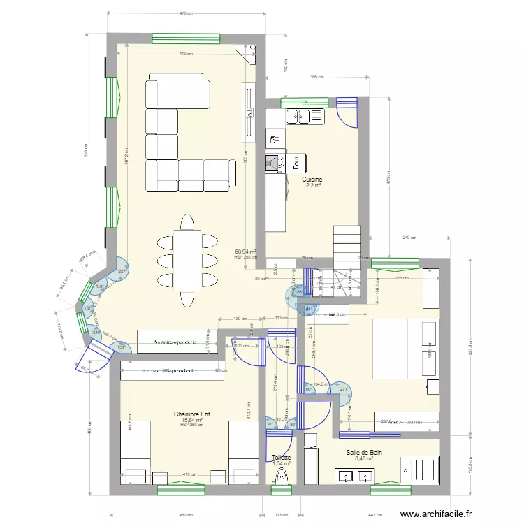 Maison Langlade 1. Plan de 