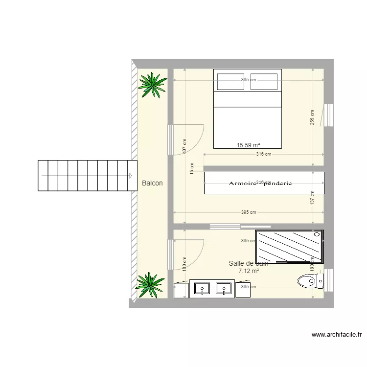 loft etage. Plan de 