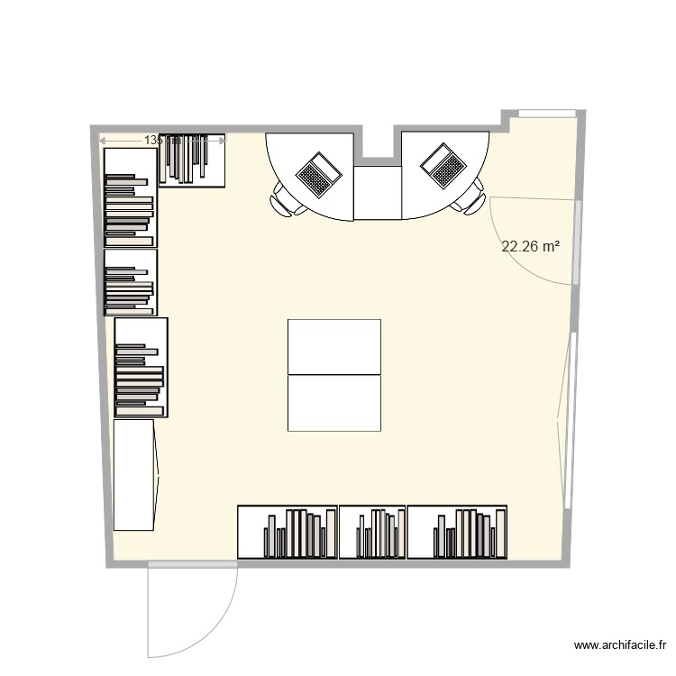 bureau. Plan de 0 pièce et 0 m2