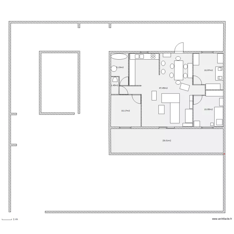 maison actuelle. Plan de maison actuelle. Plan de