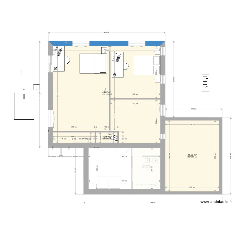 PLANS COMPLETS reprise étage. Plan de 6 pièces et 141 m2