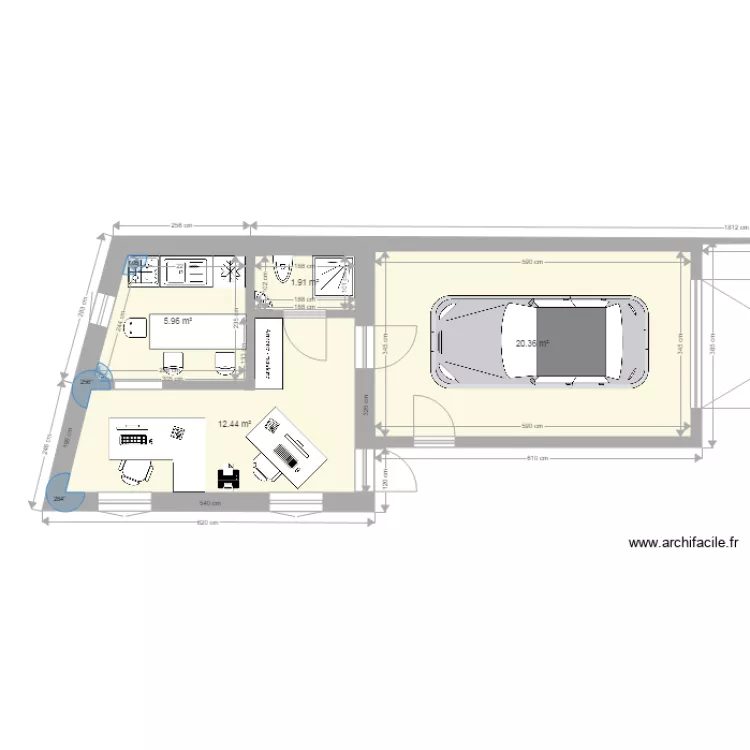 garage. Plan de garage. Plan de