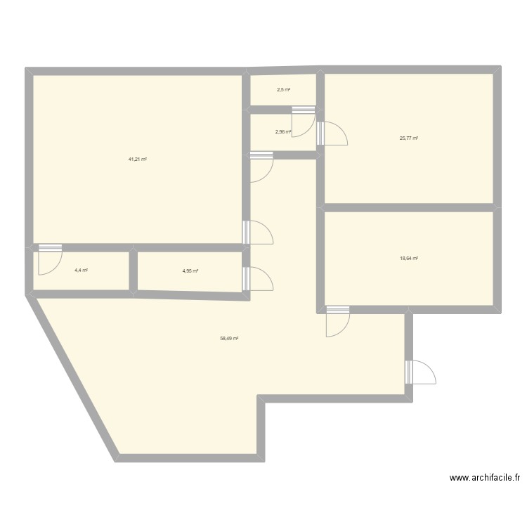 Plan 1. Plan de 8 pièces et 159 m2