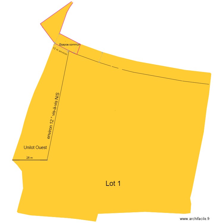 Unilot Ouest et Lot 1. Plan de 0 pièce et 0 m2