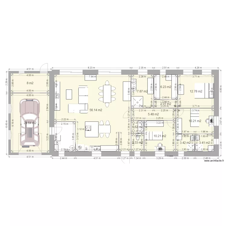 Maison Marcheprime. Plan de 