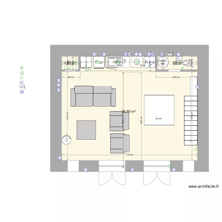 Lovrec mini RDC &eacute;lectricit&eacute;. Plan de 