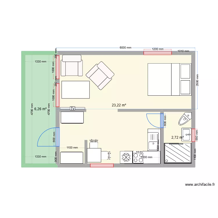DOUBLE SQUARE 30М²(2) на сайт. Plan de DOUBLE SQUARE 30М²(2) на сайт. Plan de