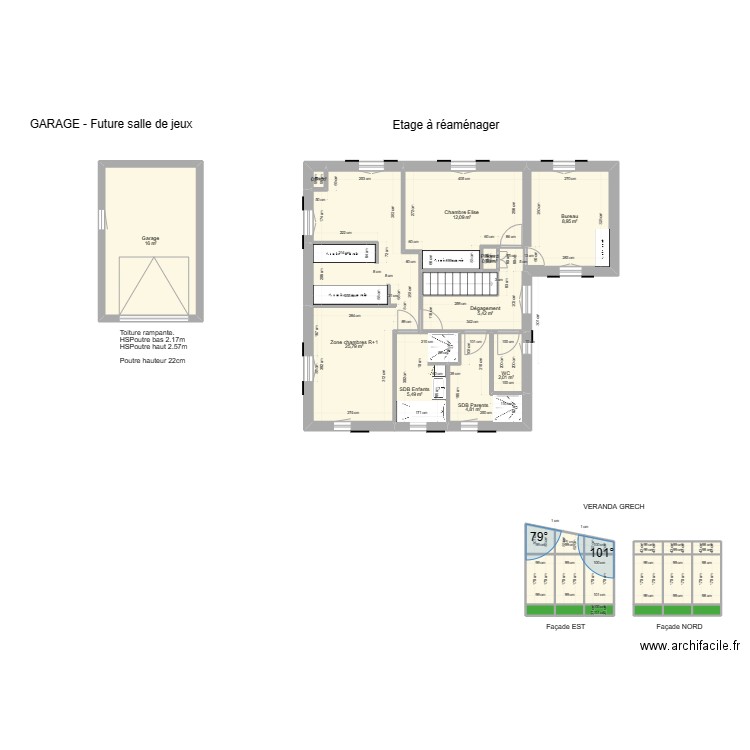 Grech v3 etage complet. Plan de 27 pièces et 99 m2