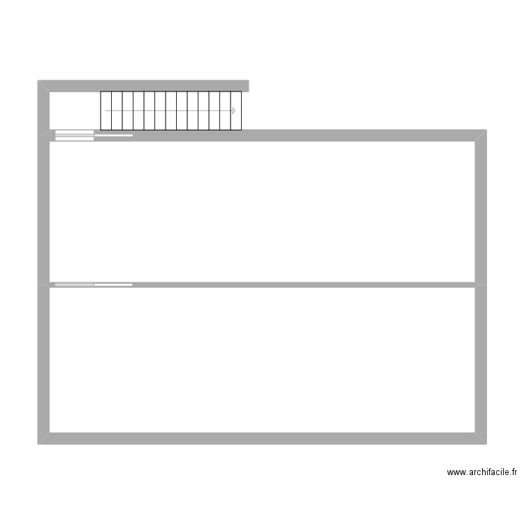 cave. Plan de 2 pièces et 66 m2