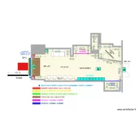 STUDIO YOGA SAUMUR vue vestiaires apr&egrave;s travaux