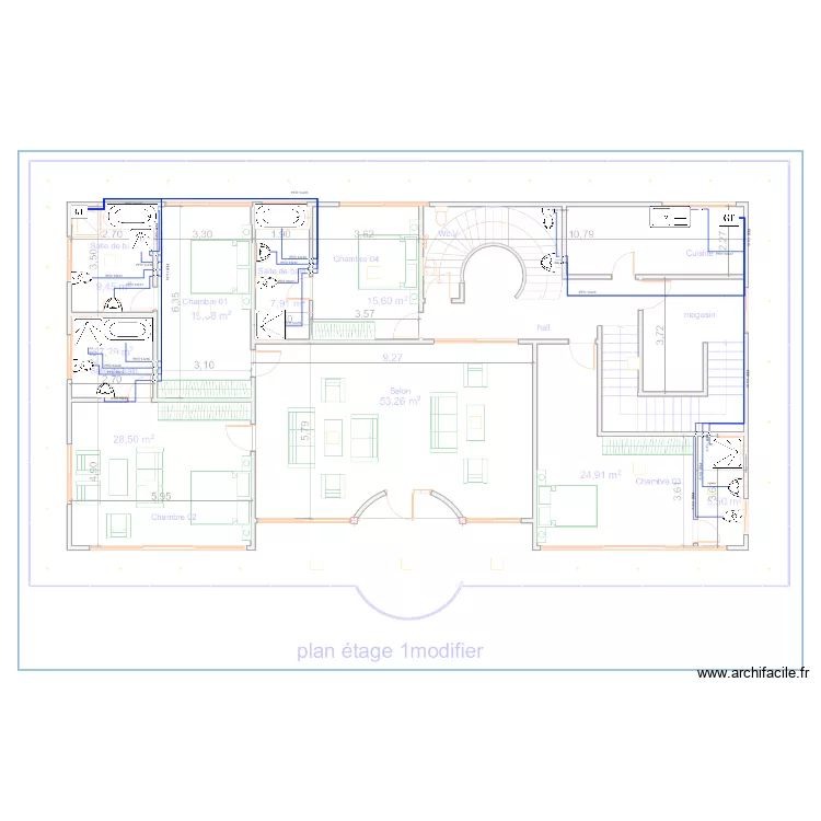 Eau froide Etage1 Maison DGA SCDP. Plan de 0 pièce et 0 m2