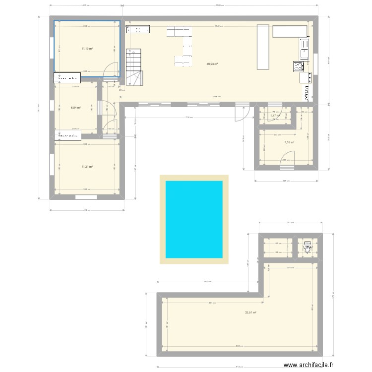 maison de Claudio2. Plan de 8 pièces et 123 m2