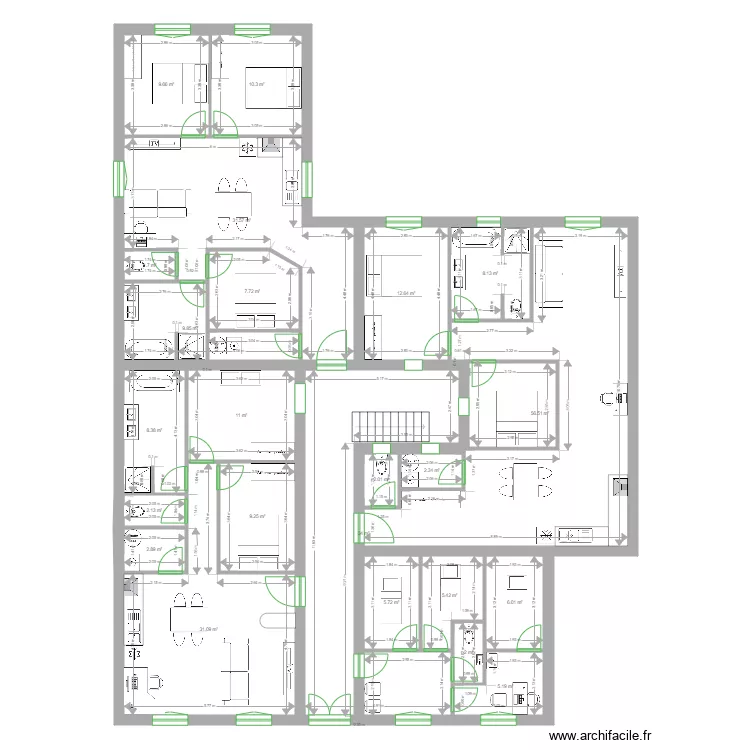 Sentourens RDC. Plan de 