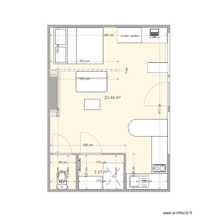 Studio RdC. Plan de 0 pièce et 0 m2