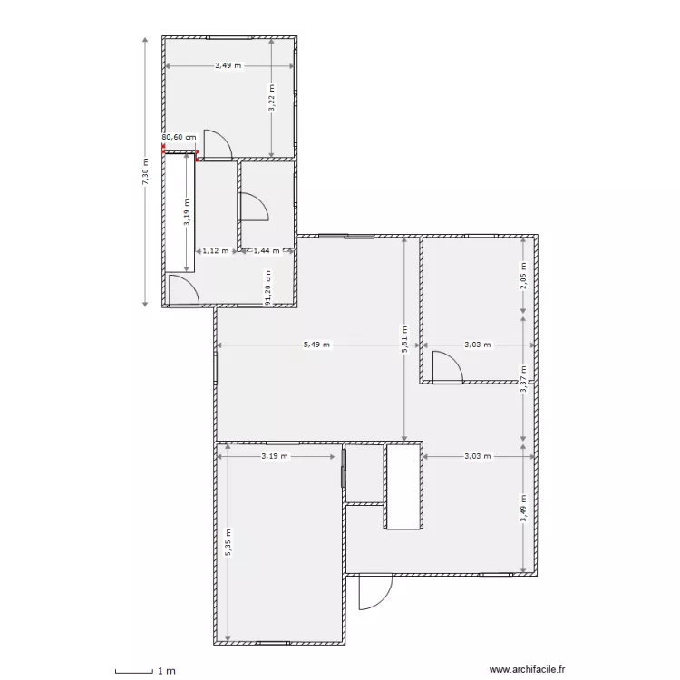 rez de chaussée pichette existant. Plan de rez de chaussée pichette existant. Plan de