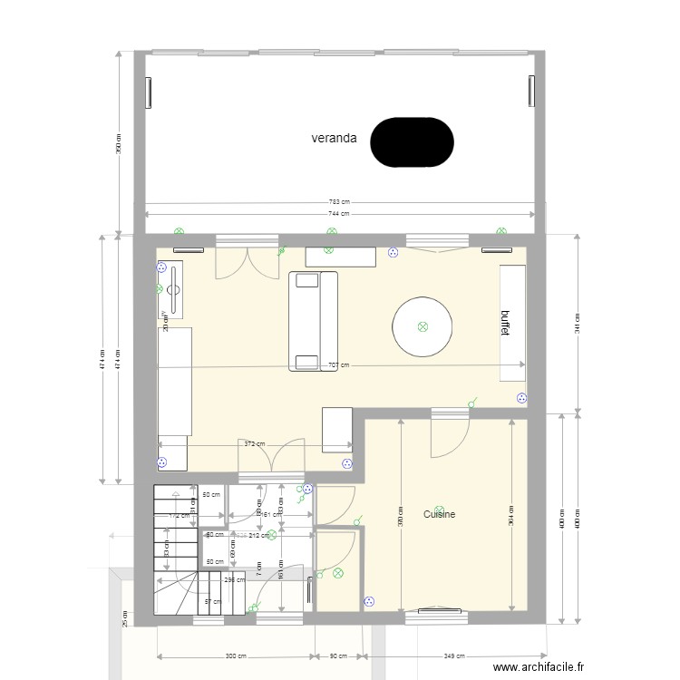 REZ DE CHAUSEE. Plan de 0 pièce et 0 m2