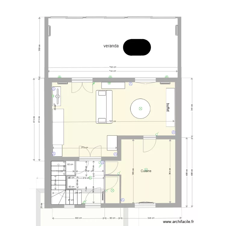 REZ DE CHAUSEE. Plan de REZ DE CHAUSEE. Plan de