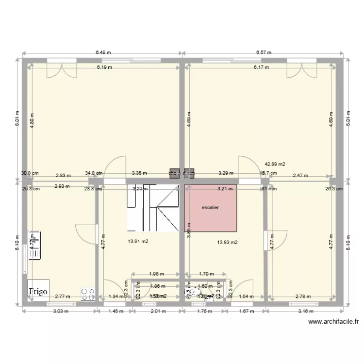 maison sans garage 13m RdC. Plan de maison sans garage 13m RdC. Plan de