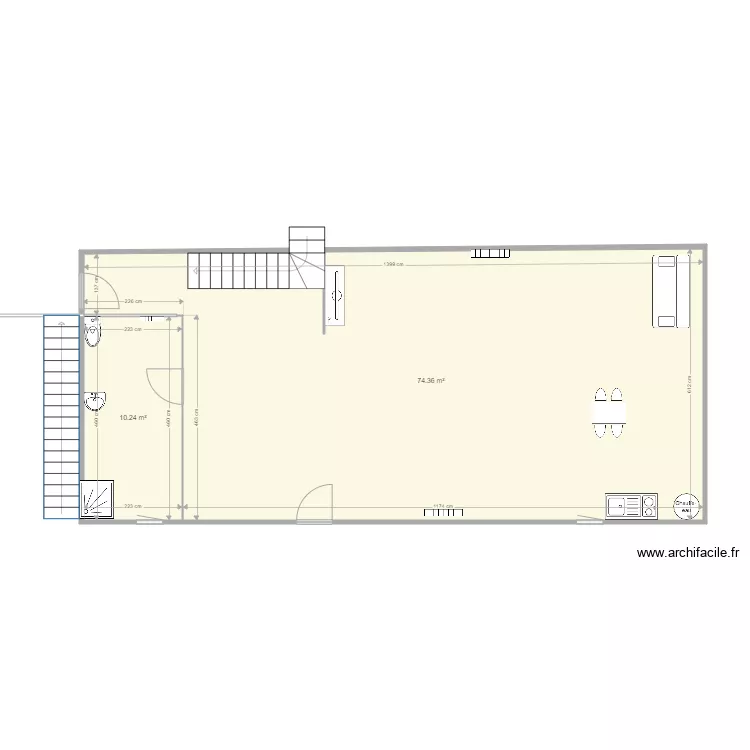 chambre hote. Plan de 