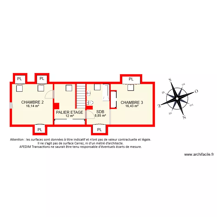 BI 7783 ETAGE PASCAL. Plan de 