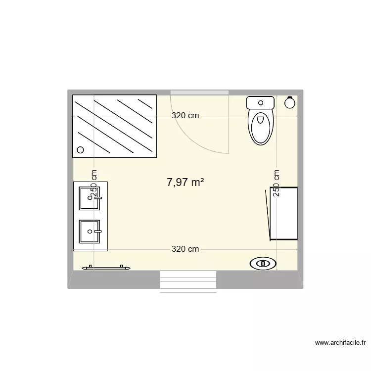 salle de bain. Plan de salle de bain. Plan de