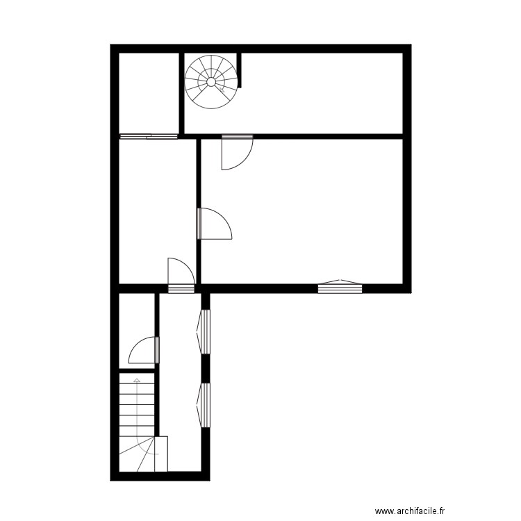 Muller appart. Plan de 13 pièces et 69 m2