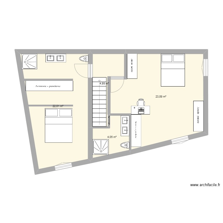 étage archaud. Plan de 0 pièce et 0 m2