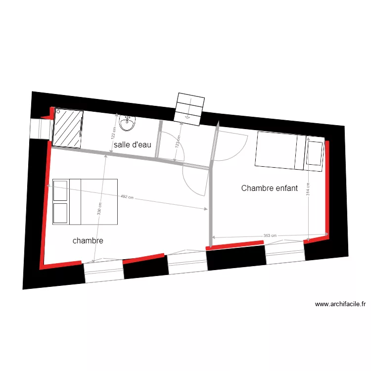 LEWI projet &eacute;tage. Plan de 