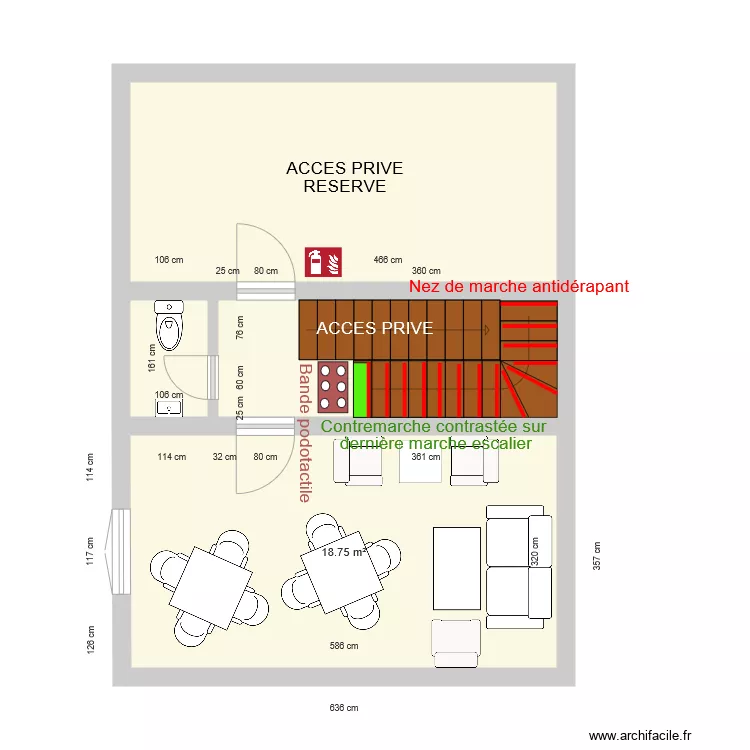 1ER ETAGE LA TONNELLE APRES TRAVAUX. Plan de 