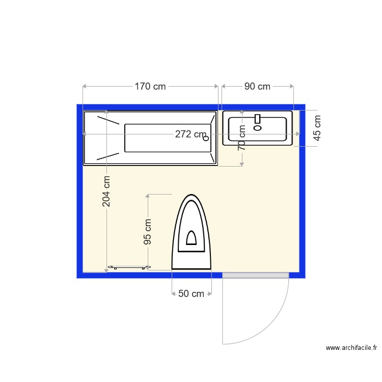 sdb étage 2. Plan de 0 pièce et 0 m2