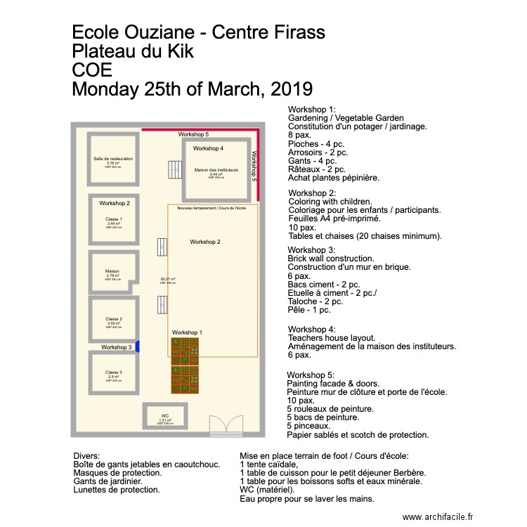 Ecole Ouziane Plateau du Kik. Plan de 0 pièce et 0 m2