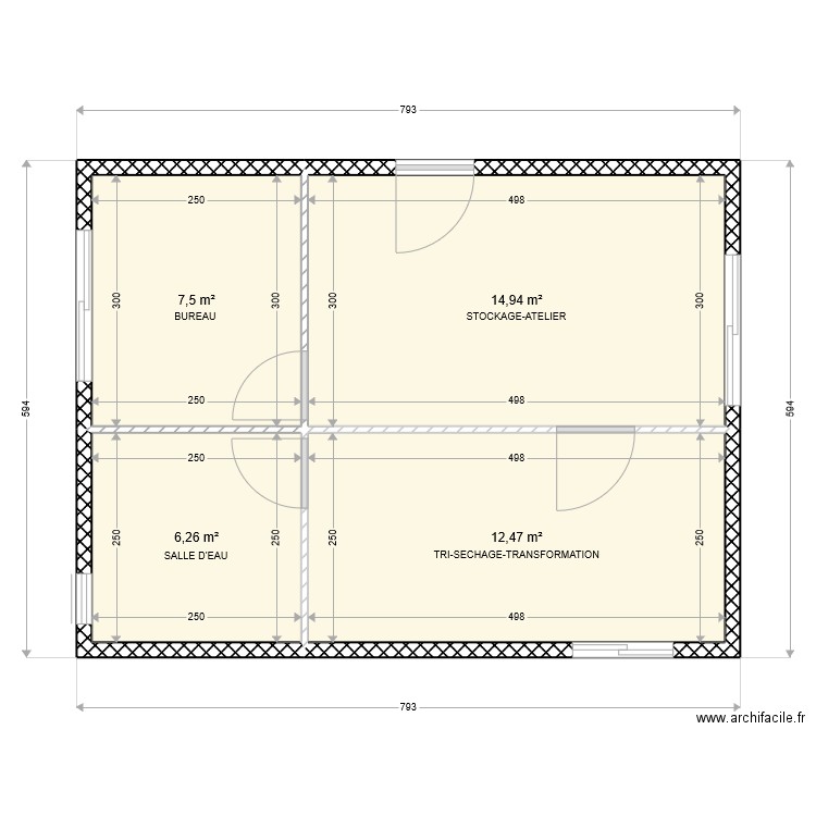 Maison bois cotations-plan de base. Plan de 0 pièce et 0 m2