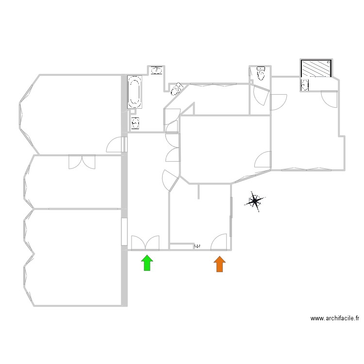 scheffer. Plan de 15 pièces et 108 m2