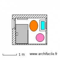 Plan salle de bain T3 10 Oct 2012 paroi en verre Kinespace Solo  en 100 et receveur en 140